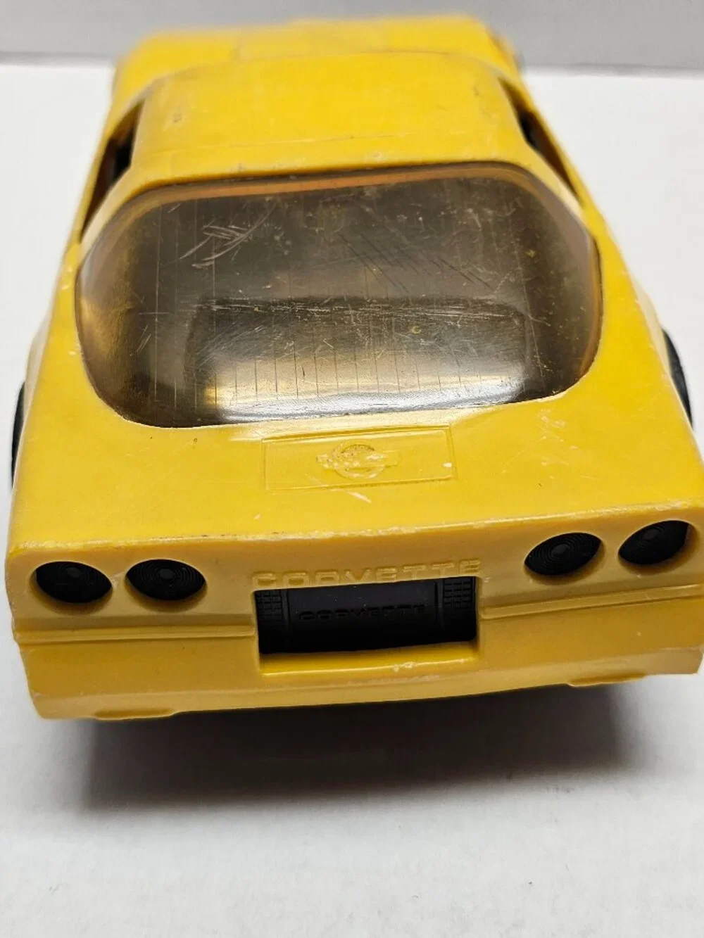 Vintage Big Yellow Car Chevrolet Toy Corvette Strombecker
